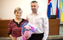 Председателю местного отделения Союза пенсионеров России Завитинского муниципального округа вручили знак отличия ГТО