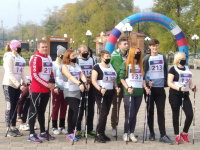 Амурчане посоревновались в северной ходьбе