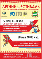 Летний фестиваль Всероссийского физкультурно-спортивного комплекса «Готов к труду и обороне» пройдет в Благовещенске